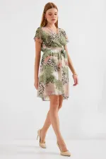 Robe courte en mousseline à motifs 2502 - Çağla