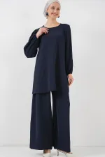 Ayrobin Tunic and Pants Set 6712 - Navy Blue