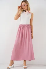 Jupe longue Ayrobin pour femme 8050 - Rose poudré