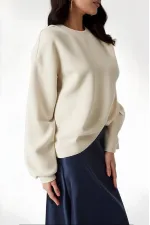 Kadın Lacivert Saten Yüzeyli Beli Lastikli Midi Boy Etek Hzl23s-bd1101471