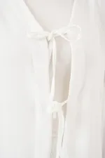 Ensemble deux pièces jupe kimono Ayrobin pour femme 8047 - Blanc