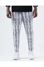 Pantalon de survêtement pour homme, coupe droite, avec cordon de serrage et poches, blanc et noir, HZL24S-MXC8948-218