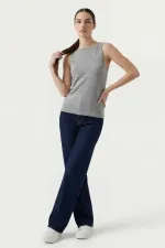 Débardeur tricoté sans manches pour femme 15935 - Gris