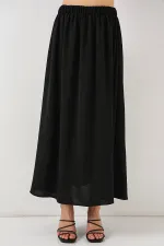 Women's Long Ayrobin Skirt 8050 - Black