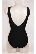 Kadın Siyah Krem Etnik Desenli Astarlı Mayo HZL25S-LC25115