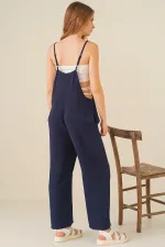 7019 Askılı Bahçivan Tulum - Lacivert