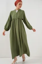 Robe longue hijab pour femme 2525 - Kaki