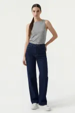 Débardeur tricoté sans manches pour femme 15935 - Gris