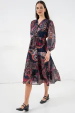 Robe en mousseline à motifs multicolores 2137