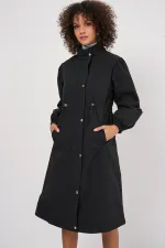 Trench-coat long doublé 5939 - Noir