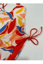 Women's Multicolored Tropical Print Lined Swimsuit HZL25S-AR1823