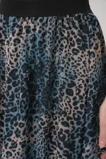 Jupe longue en mousseline 8032 - Indigo