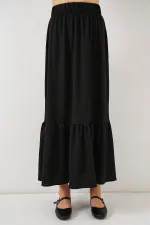 1886 Uzun Örme Etek - Siyah