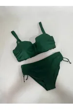 Robe tankini vert émeraude à motifs floraux pour femme, modèle HZL24S-LC4009