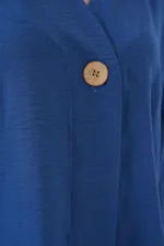 Kadın Kısa Kol Oversize Kimono 5969 - İndigo
