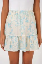 Jupe courte tricotée 1884 - Taille M, couleur crème