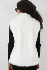 Gilet en fourrure pour femme 6804 - Blanc