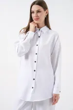 Ensemble deux pièces en lin 6622 - Blanc