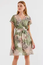 Robe courte en mousseline à motifs 2502 - Çağla