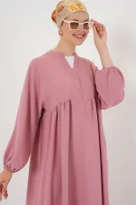 Robe longue hijab pour femme 2525 - Rose