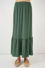 1886 Long Knitted Skirt - Emerald Green