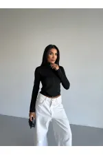 Women's Black Diving Fabric Zippered Finger-Tight Sweatshirt HZL25W-FRY123441