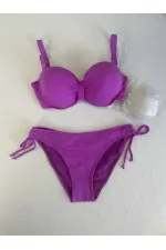 Women's Lilac Stone Embroidered 3-Piece Bikini Set HZL25S-LC3315