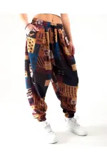 Erkek Antrasit Turuncu Beli ve Paçası Lastikli Bol Kesim Jogger Eşofman Altı HZL24S-MXC8989-151