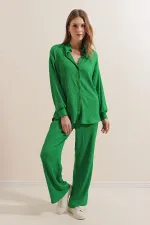 5858 Knitted Two-Piece Set - Green