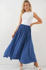 Women's Long Ayrobin Skirt 8050 - Indigo