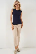 Women's Sleeveless Bodysuit 4347 - Navy Blue