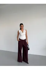 Kadın Beyaz Degaje Yaka Yanlardan Drapeli Sandy Bluz HZL25S-FRY123131