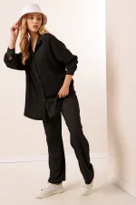 5858 Knitted Two-Piece Set - Black