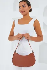 Women's Tan Flat Baguette Bag 010167