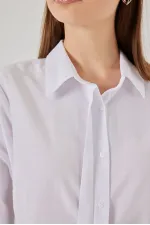 Kadın Basic Gömlek 20348 - Beyaz