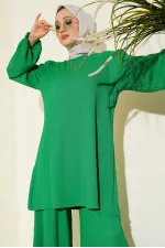 Ensemble tunique et pantalon vert pour femme (haut et bas) 6663