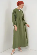 Robe longue hijab pour femme 2525 - Kaki