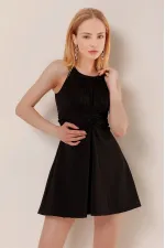 Kadın Siyah Şortlu Elbise Mayo HZL25S-AR19211