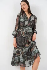 2137 Robe en mousseline à motifs - C. Çağla