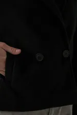 Kadın Kısa Kaşe Ceket 0725 - Siyah