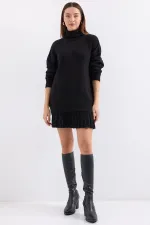 15891 Sweater Skirt and Knitwear Two-Piece Set - Black