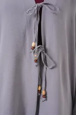 Ensemble deux pièces pantalon kimono Ayrobin pour femme 6739 - Gris