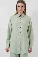 Ensemble deux pièces en lin 6622 - Menthe