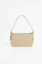 Sac bandoulière baguette plat 010172 - Beige