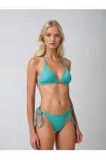 Ensemble bikini triangle dos nu vert aqua pour femme HZL25S-LC5005
