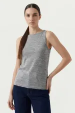 Débardeur tricoté sans manches pour femme 15935 - Gris