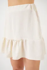 Women's Ayrobin Mini Skirt 8054 - Ecru