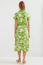 Robe-chemise à motifs 2455 - Verte