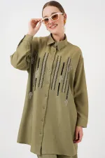 Ensemble deux pièces tunique et pantalon à motifs 6720 - Çağla