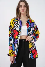 3721 Graphic Pattern Shirt - Black